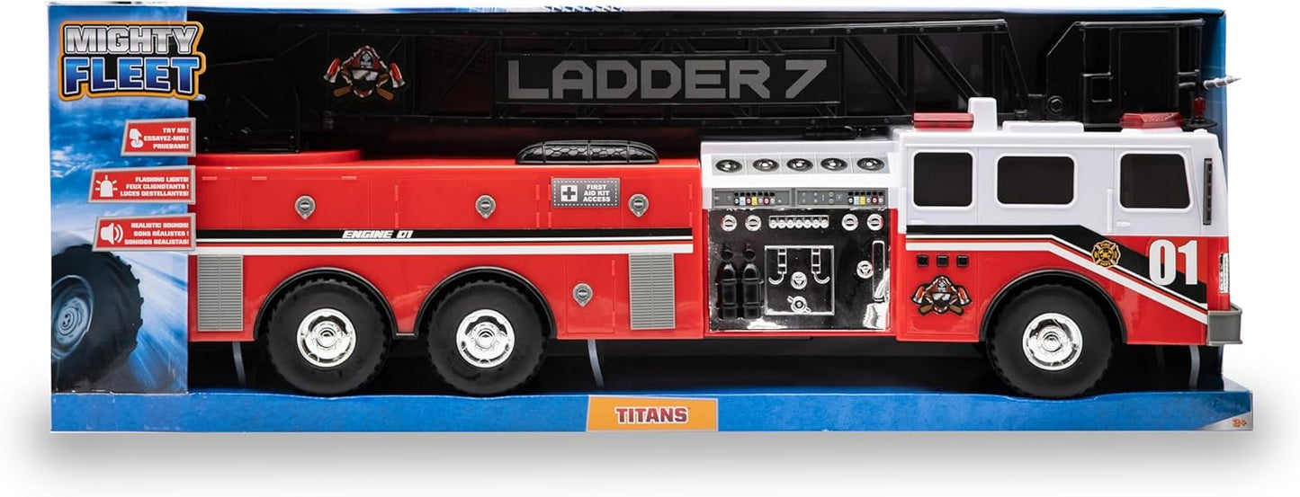Mighty Fleet Trucks 29" Jumbo Toy Fire Truck with Realistic Flashing DEMO