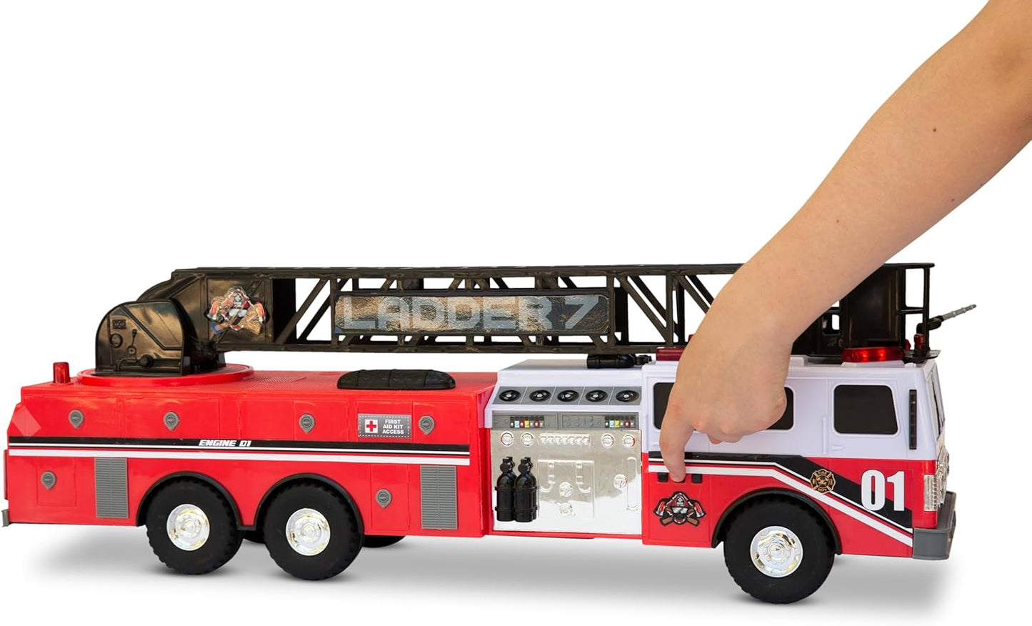 Mighty Fleet Trucks 29" Jumbo Toy Fire Truck with Realistic Flashing DEMO