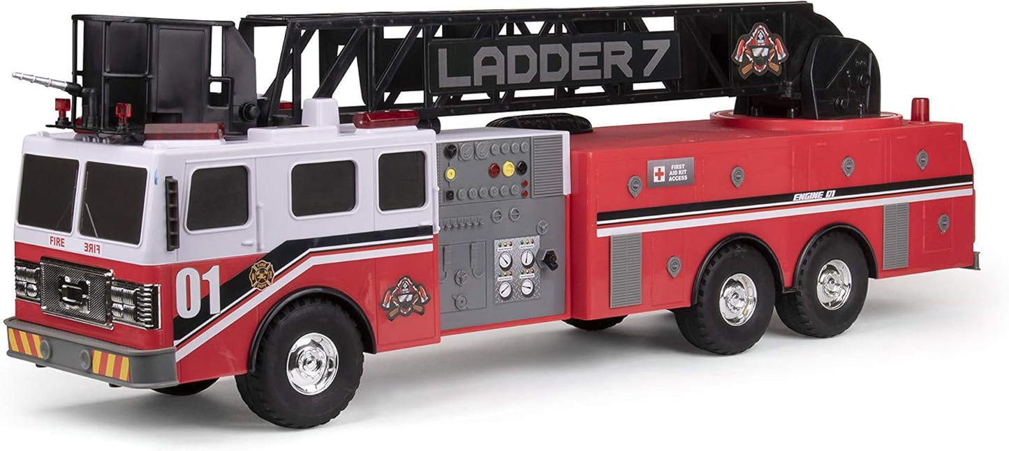 Mighty Fleet Trucks 29" Jumbo Toy Fire Truck with Realistic Flashing DEMO