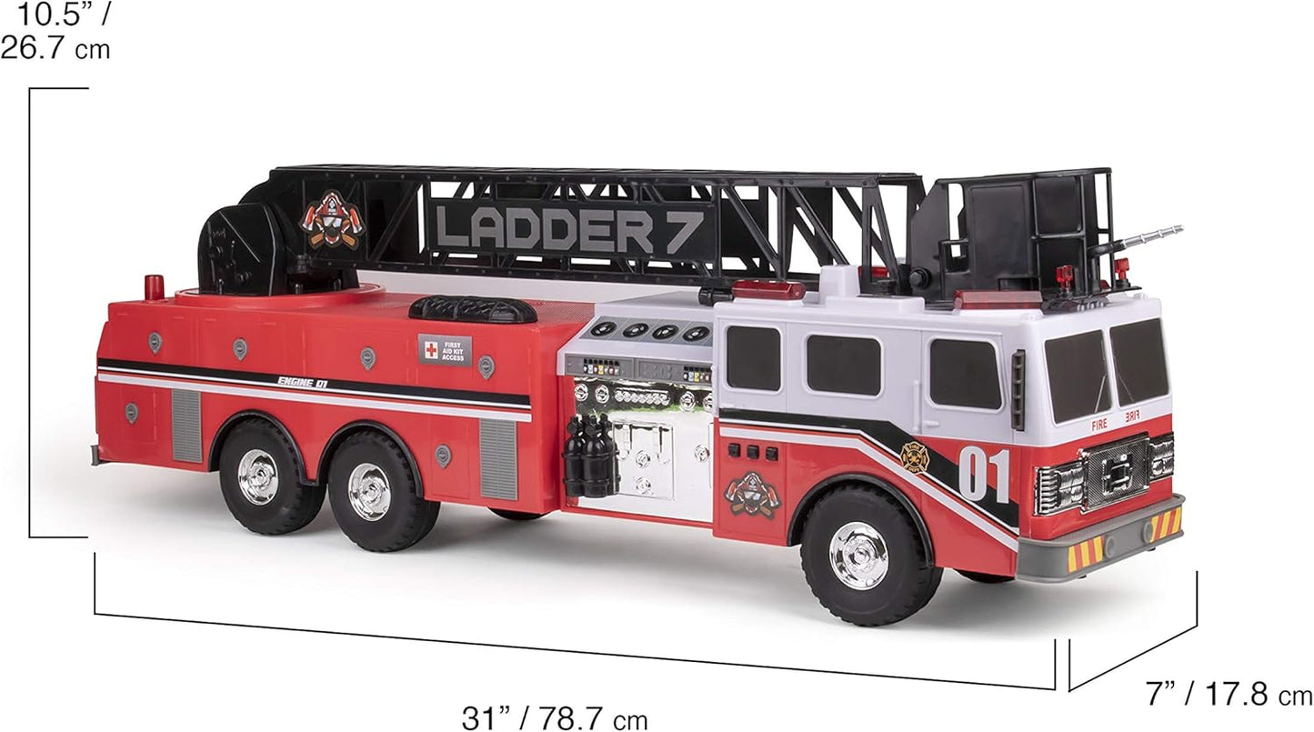 Mighty Fleet Trucks 29" Jumbo Toy Fire Truck with Realistic Flashing DEMO
