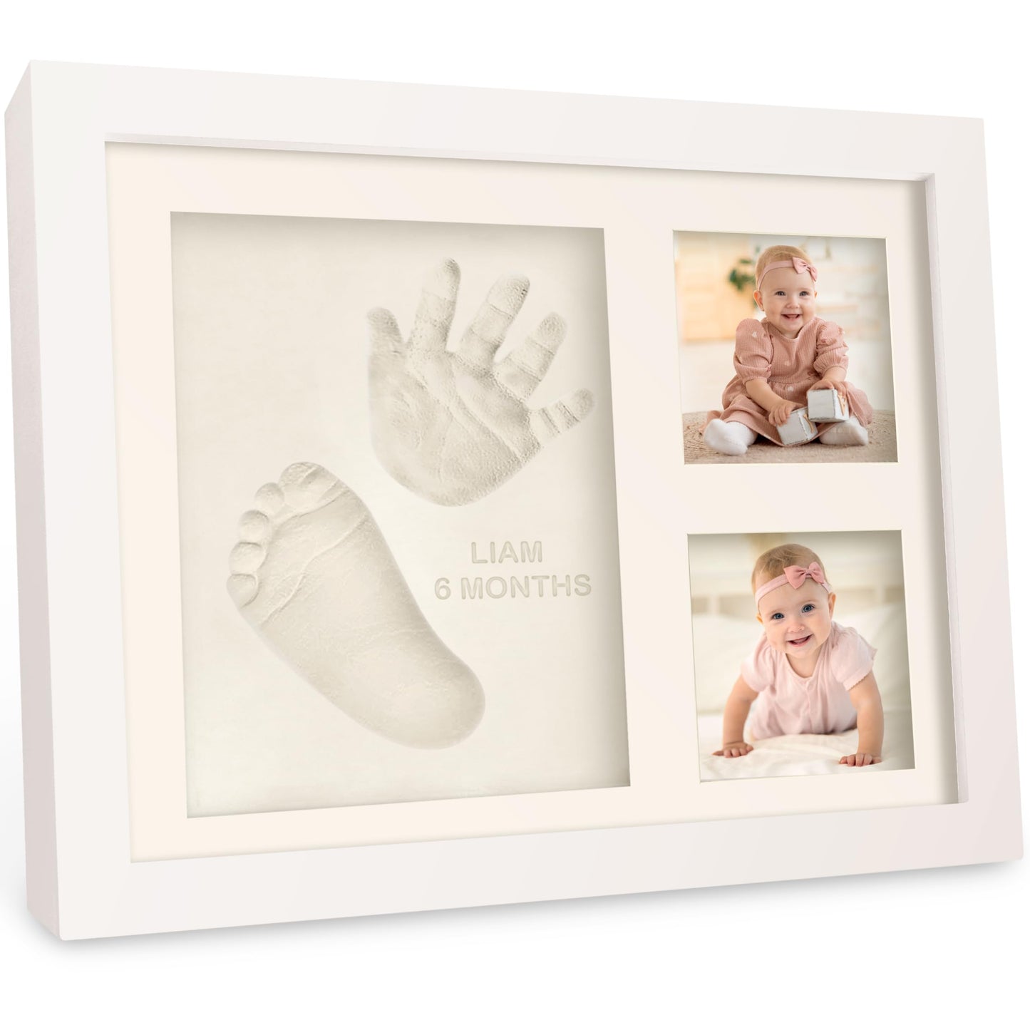 KeaBabies Handprint and Footprint Keepsake Frame Alpine White Size 28x22cm NEW