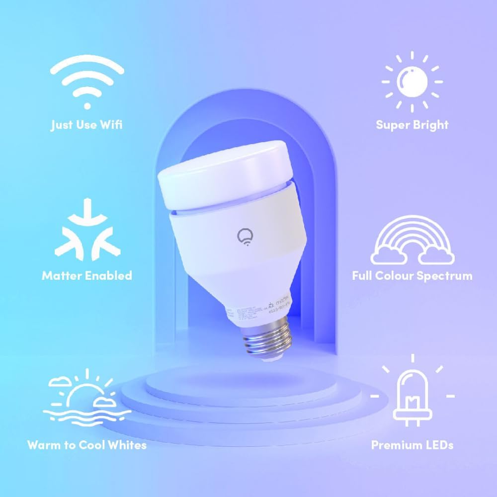 LIFX A21 LED Bulbs Smart LED Bulb, 1600 Lumens, Dimmable, Multicolor DEMO