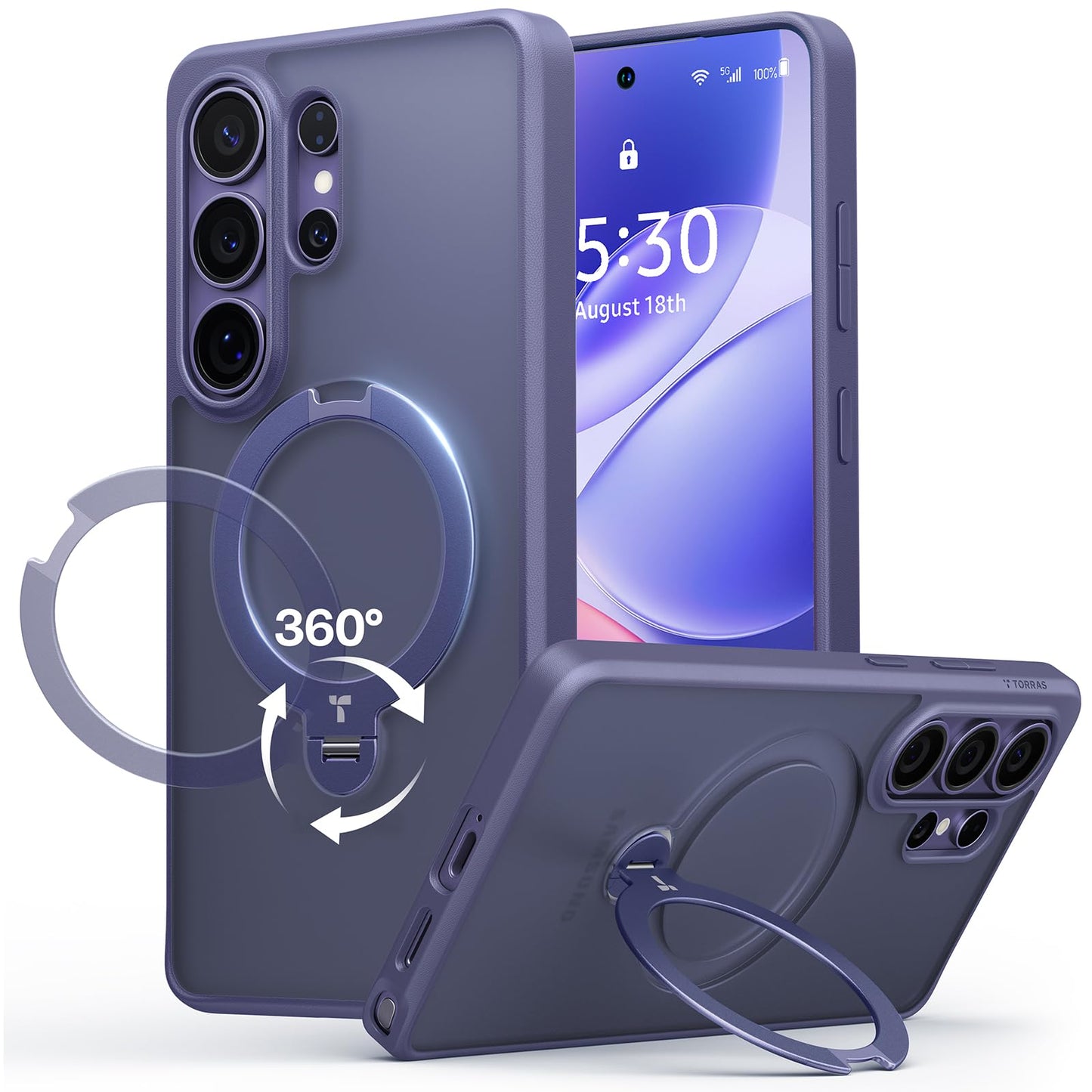 TORRAS 360° Magnetic Phone Case for Samsung Galaxy S26 Ultra Purple Size / NEW