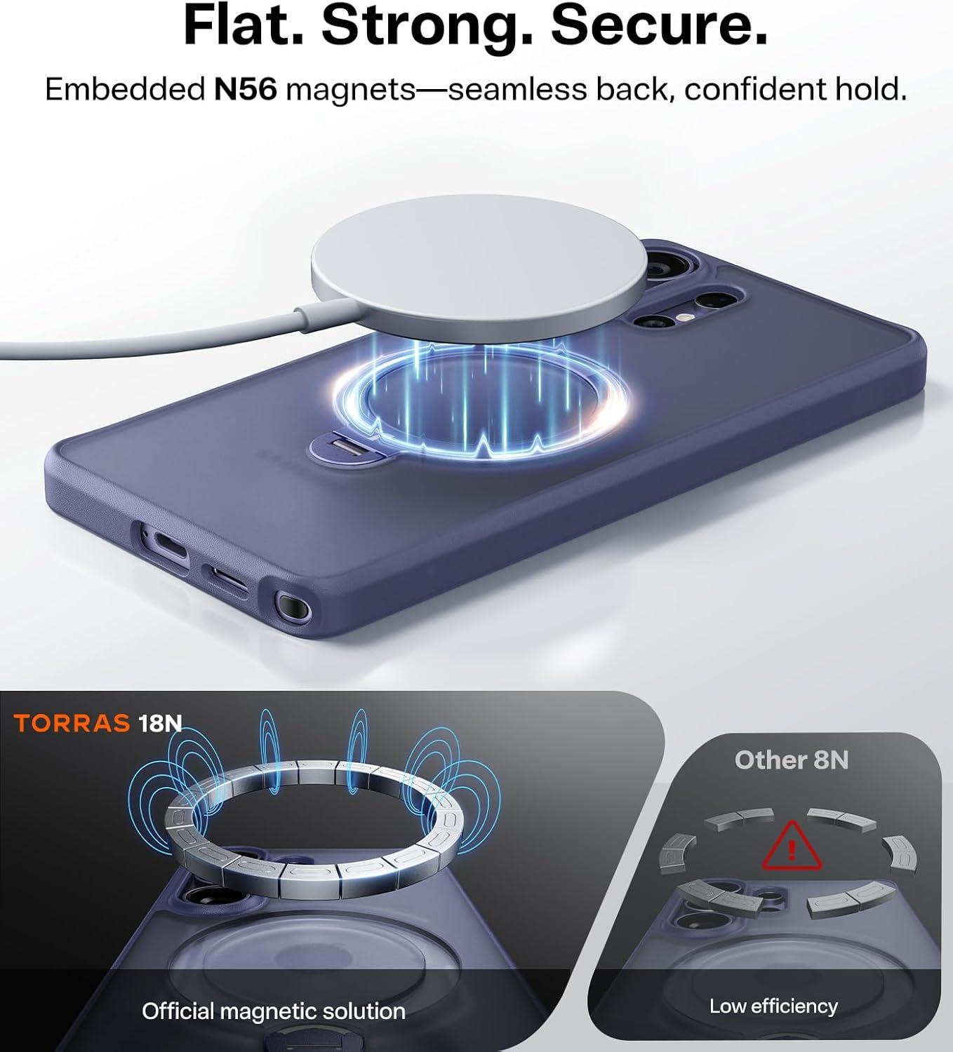 TORRAS 360° Magnetic Phone Case for Samsung Galaxy S26 Ultra Purple Size / NEW