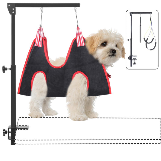 Adjustable Dog Pets Grooming Arm with Clamps and Hammock Harness for Pet NEW