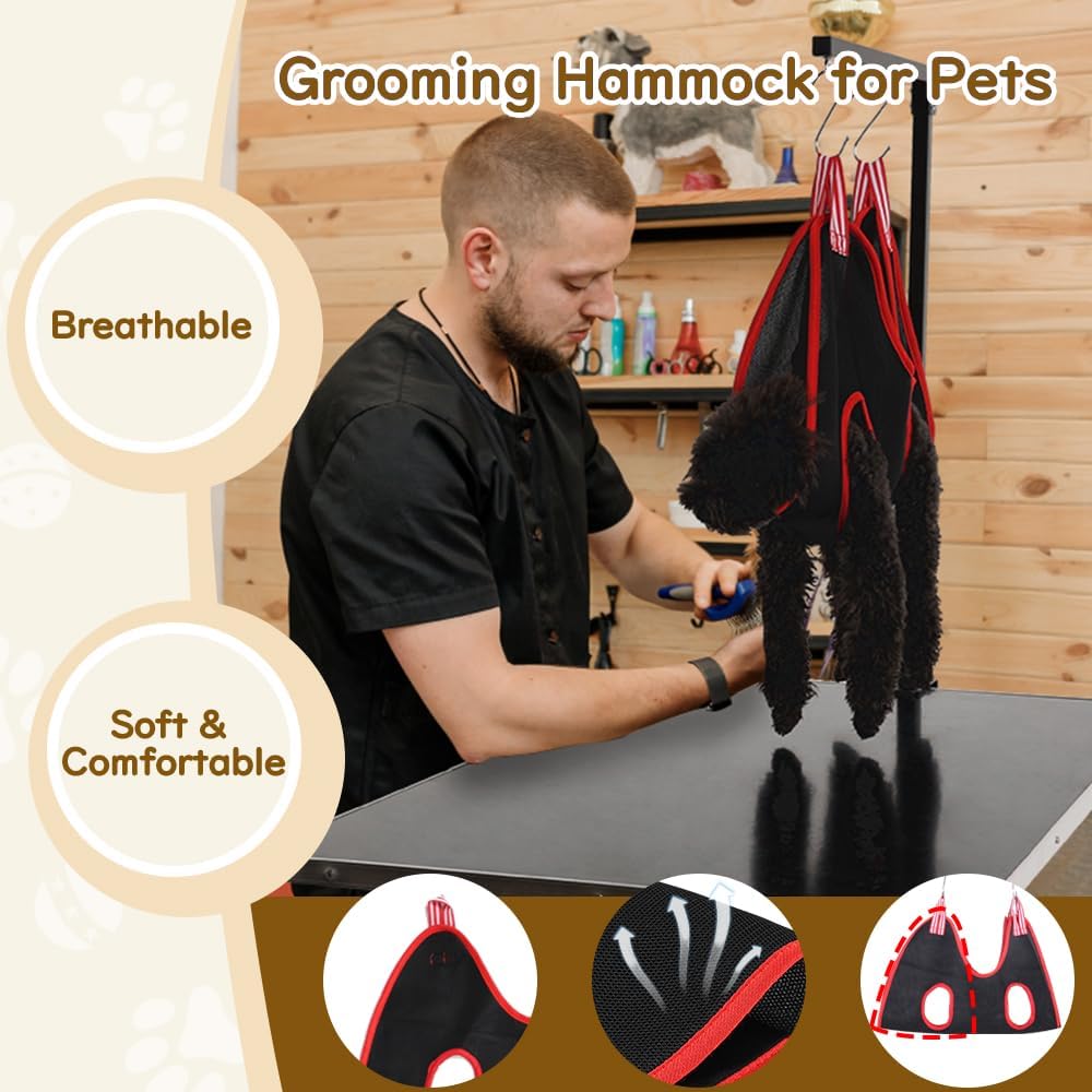 Adjustable Dog Pets Grooming Arm with Clamps and Hammock Harness for Pet NEW