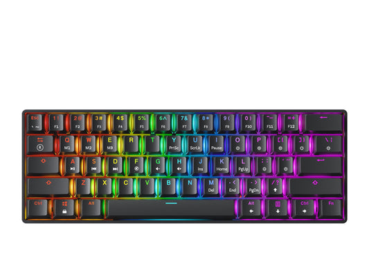 HKGaming 61-Key Keyboards RGB Mechanical Gaming Keyboard with Backlit LED, DEMO