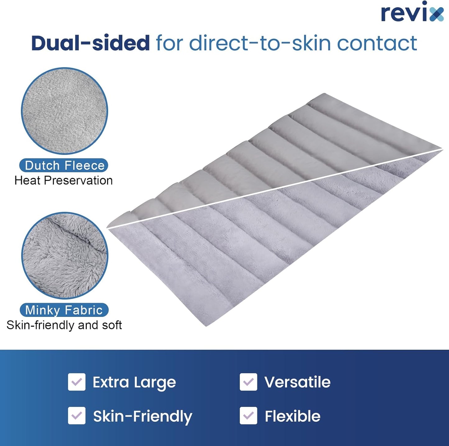 REVIX Microwavable Heating Pad for Back Pain Relief with Moist Heat Therapy NEW