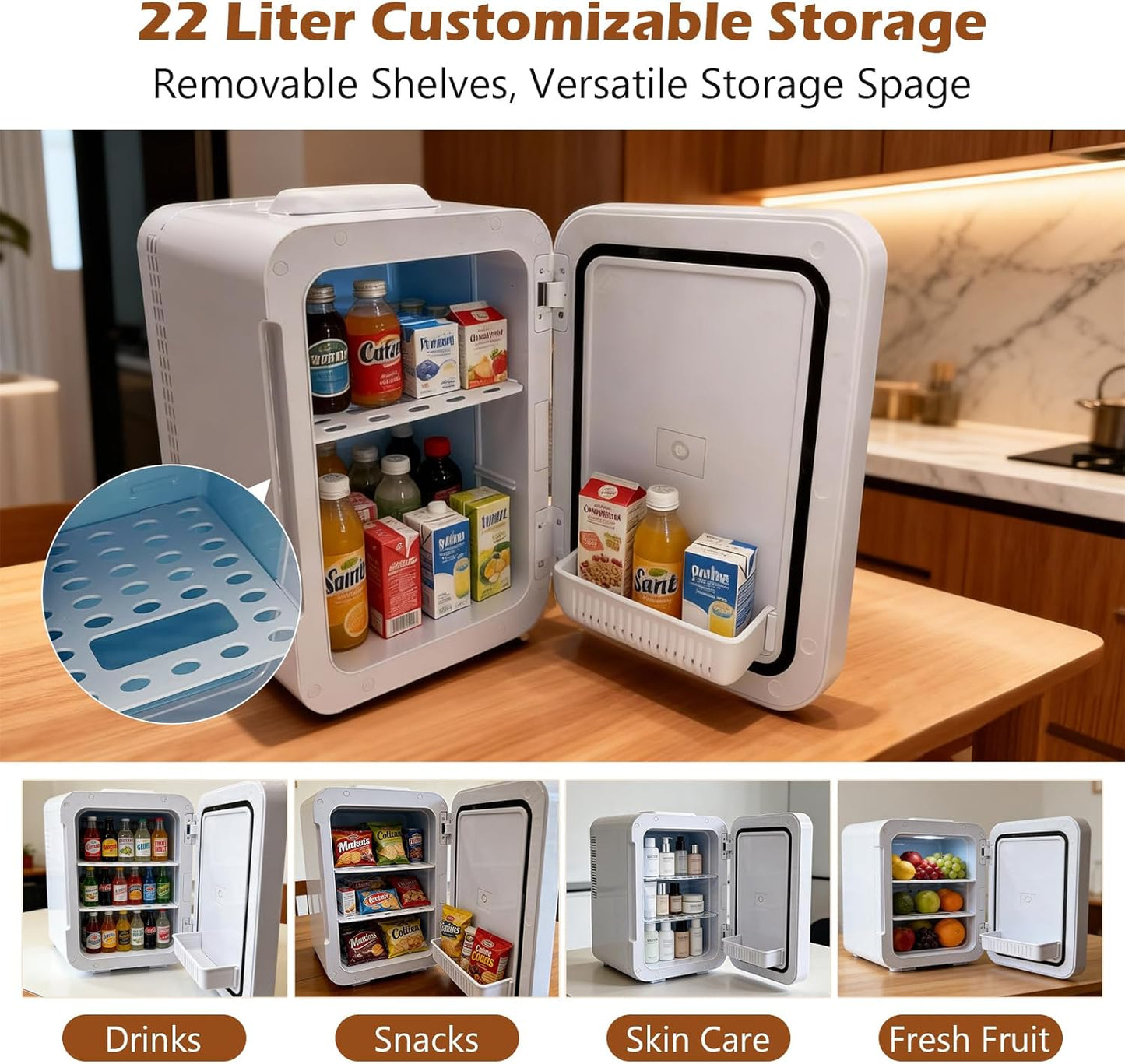 5L Mini Refrigerators Fridge Portable Personal Cooler Refrigerator in DEMO