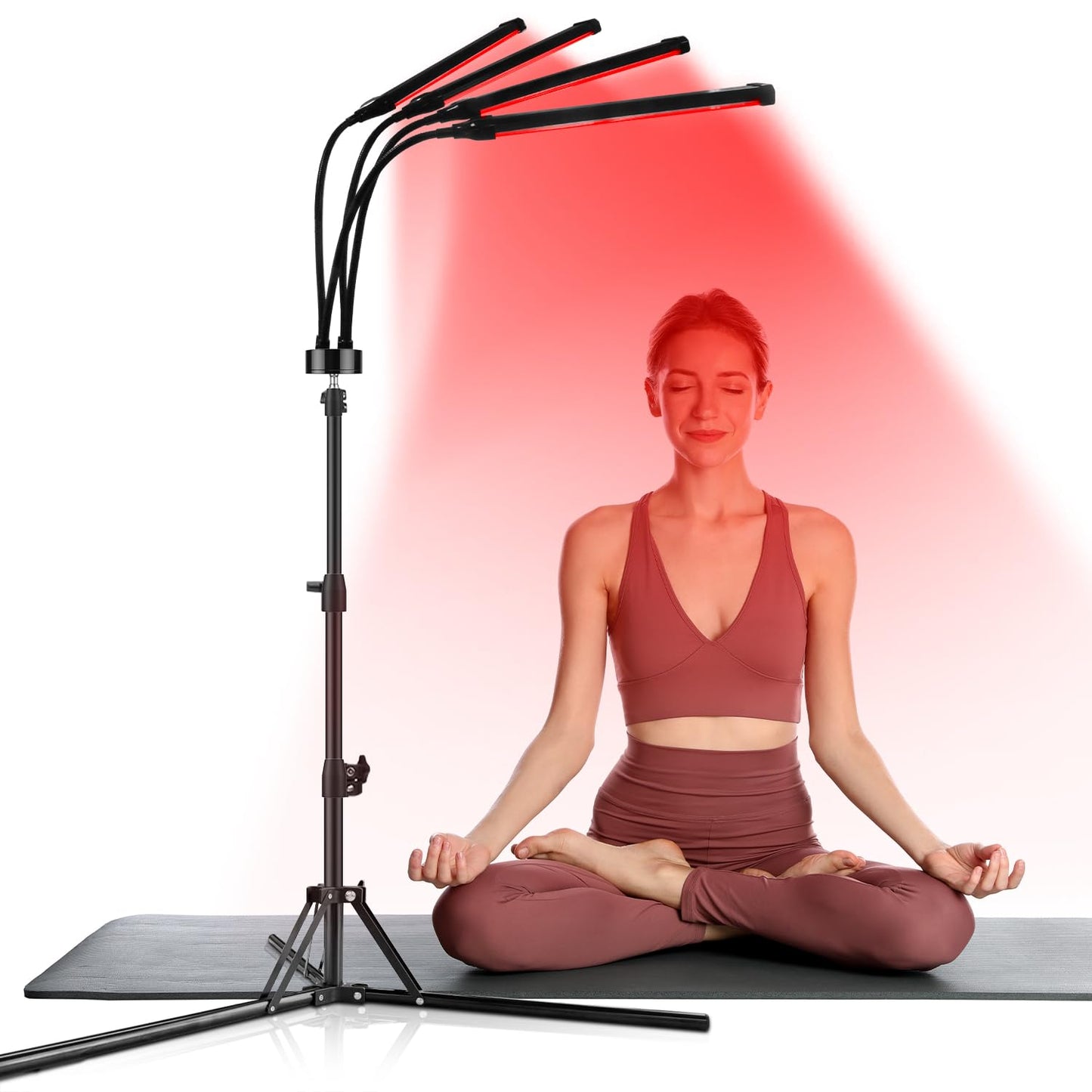 660nm Red & 850nm Infrared Light Therapy Lamp for Pain Relief in Black DEMO