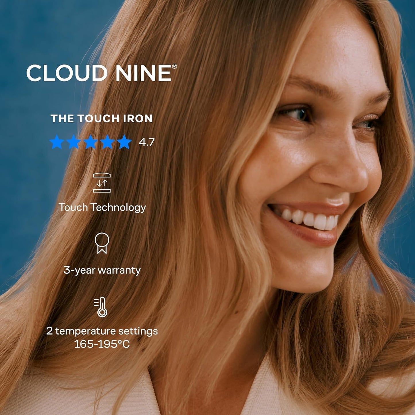 CLOUD NINE Professional Hair Straightener with Variable Heat Control, DEMO