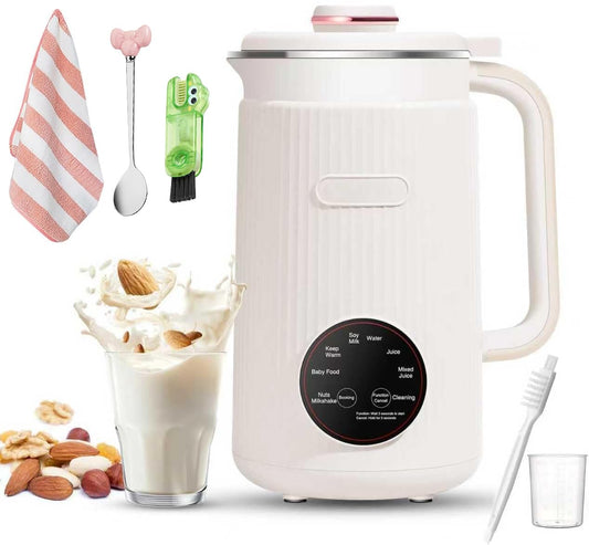 1.2L White Jug Blenders & Beige Jug Blender Machine, 8-in-1 Milk Maker Set NEW