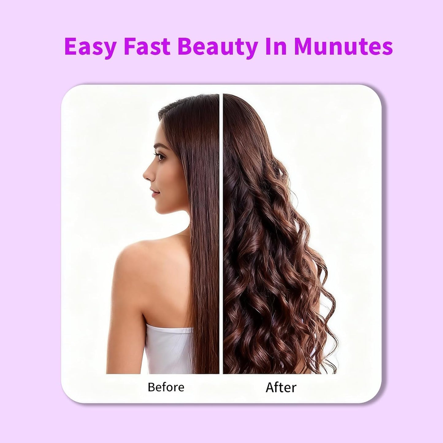 40mm Purple Curling Tongs for All Hair Types - Salon Quality Styling Tool DEMO