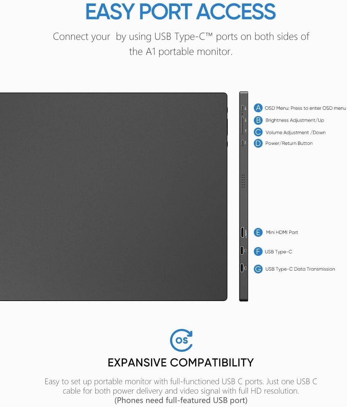 ARZOPA 15.6 Monitors Inch FHD 1080P Portable IPS Monitor with Kickstand DEMO