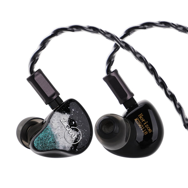 ZIIGAAT Black In-Ear Planar HiFi Wired Earbuds for Immersive Audio NEW
