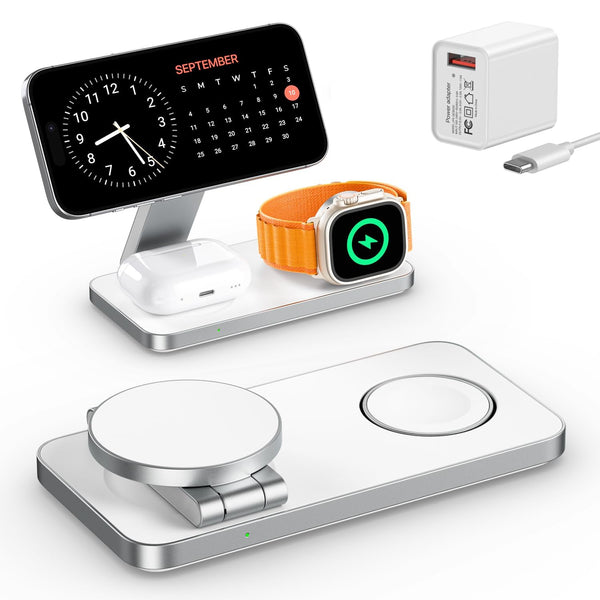 EXW 3-in-1 Wireless Charging Station with 20W MagSafe for iPhone, AirPods DEMO
