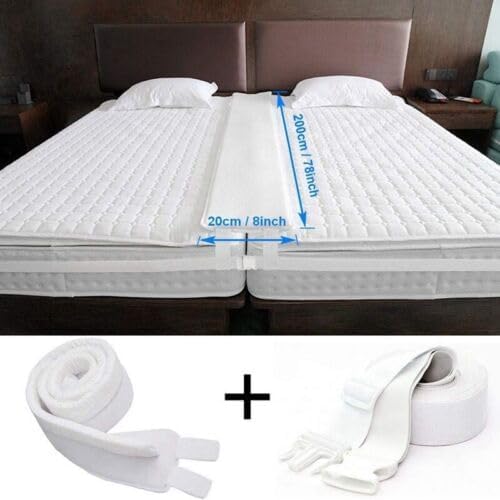 Extra Wide Adjustable Bedding Converter Mattress Topper, 200x20cm White NEW