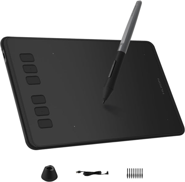 HUION Inspiroy 6x4" Graphic Drawing Tablet, Black Portable Digital Tablet NEW