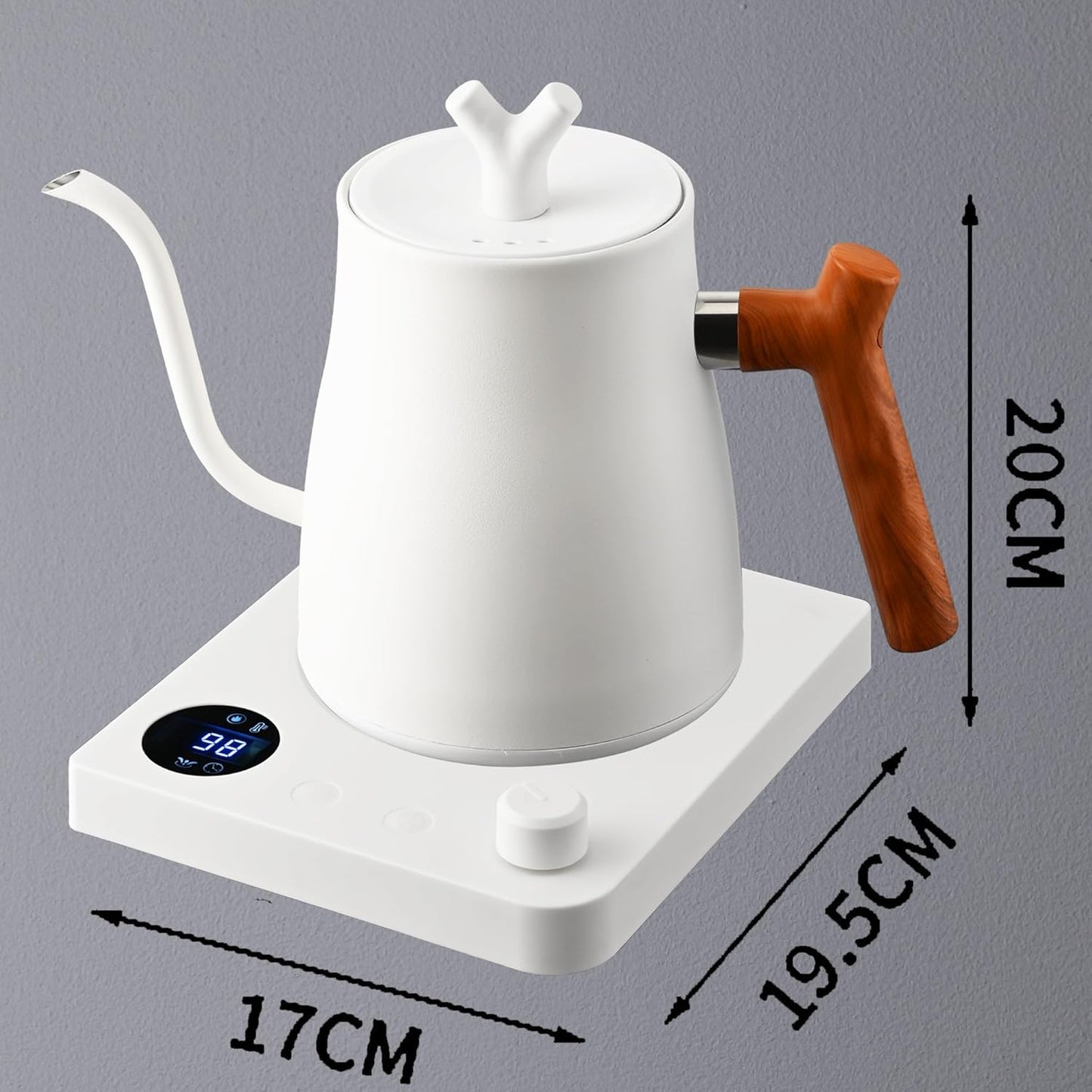 Electric Kettle with Temperature Control LCD Display Stainless Steel 1L NEW