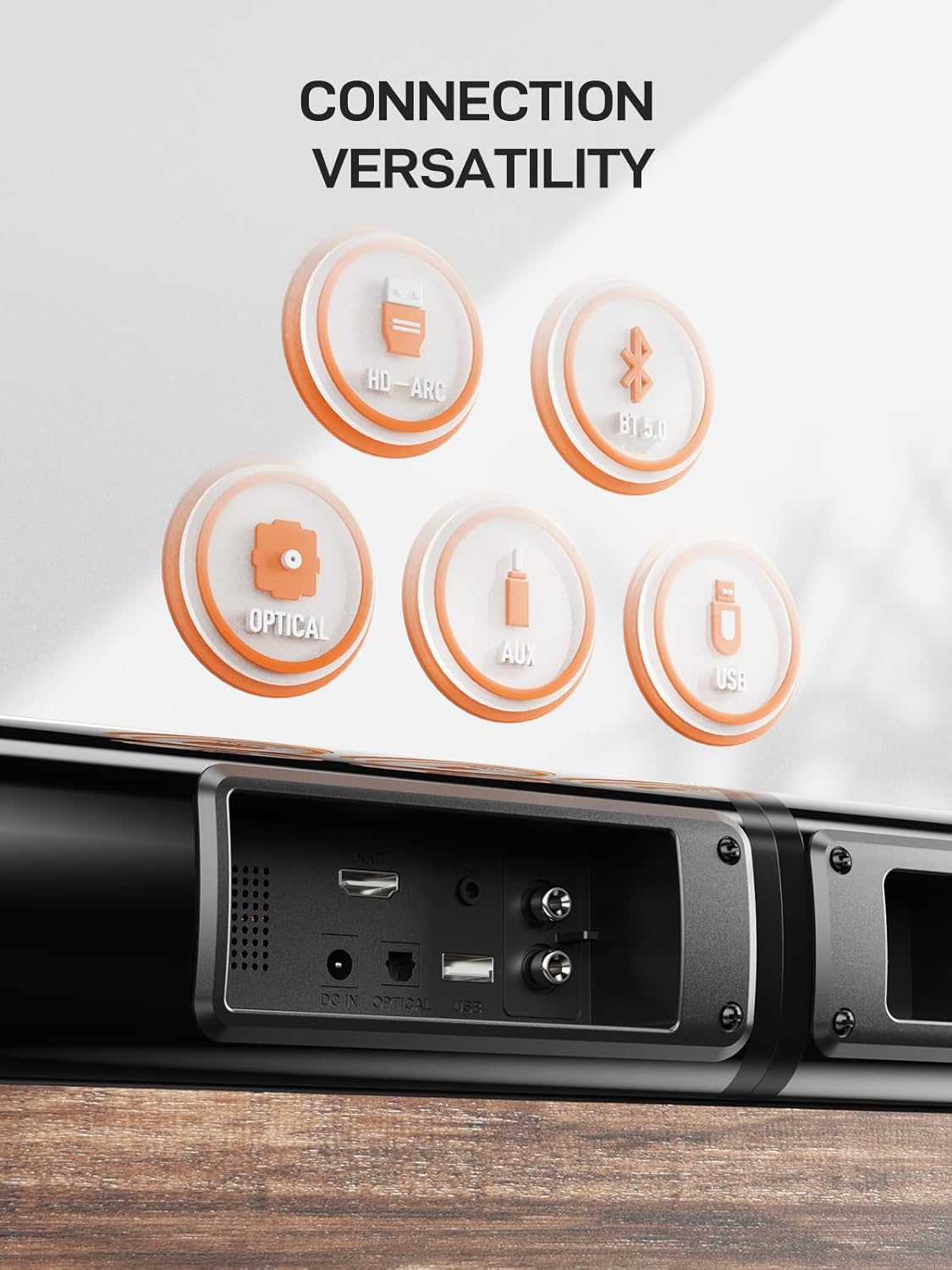 MEVOSTO 80W Dual Woofer Soundbar Speakers for Home Theater Audio System, DEMO