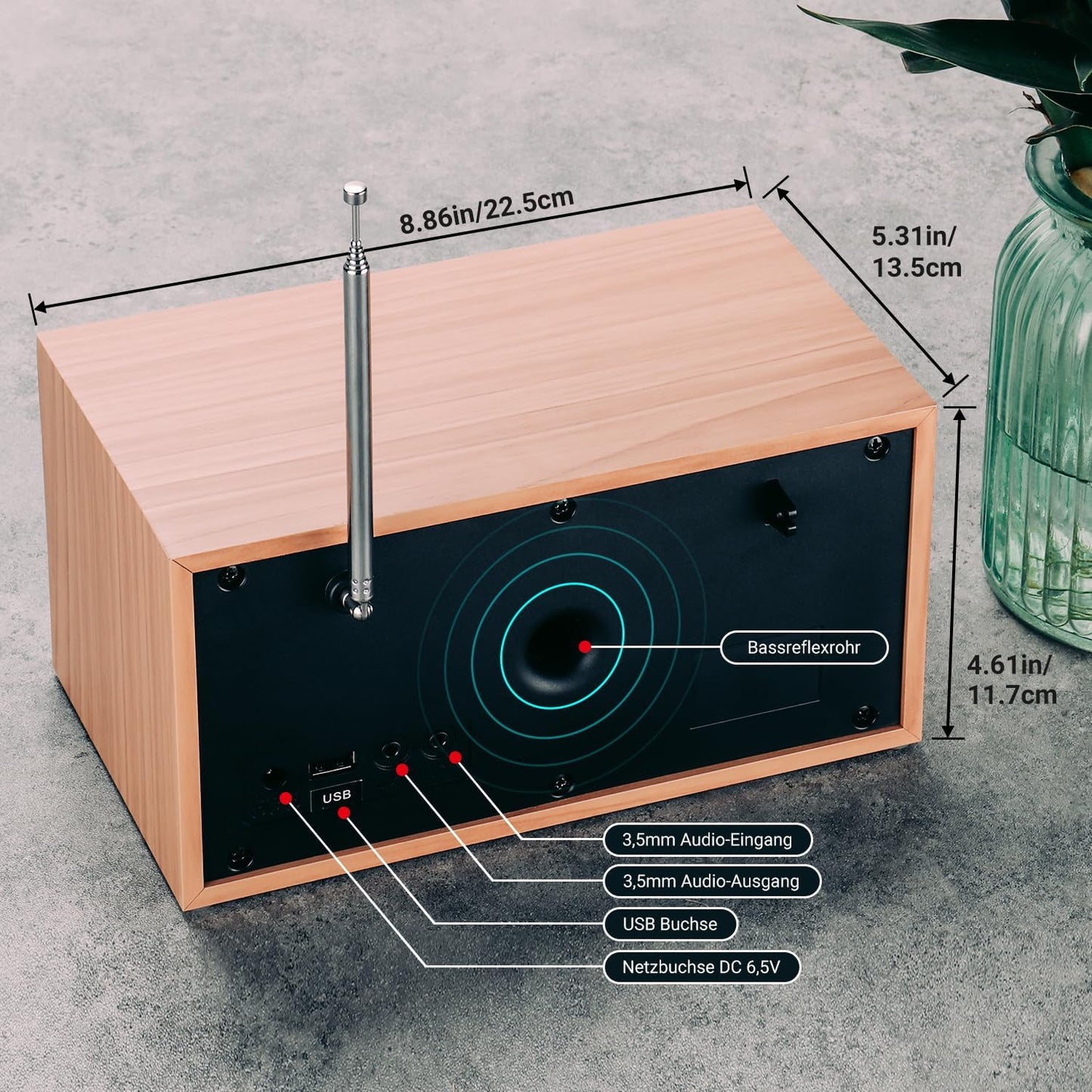 August Brown DAB Radios DAB Radio with Bluetooth and Mains Powered Digital DEMO