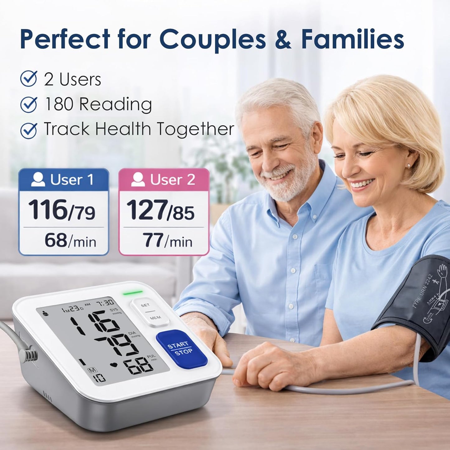 ROTOPATA Automatic Upper Arm Blood Pressure Monitor for 9-17 Inch Arms Size NEW