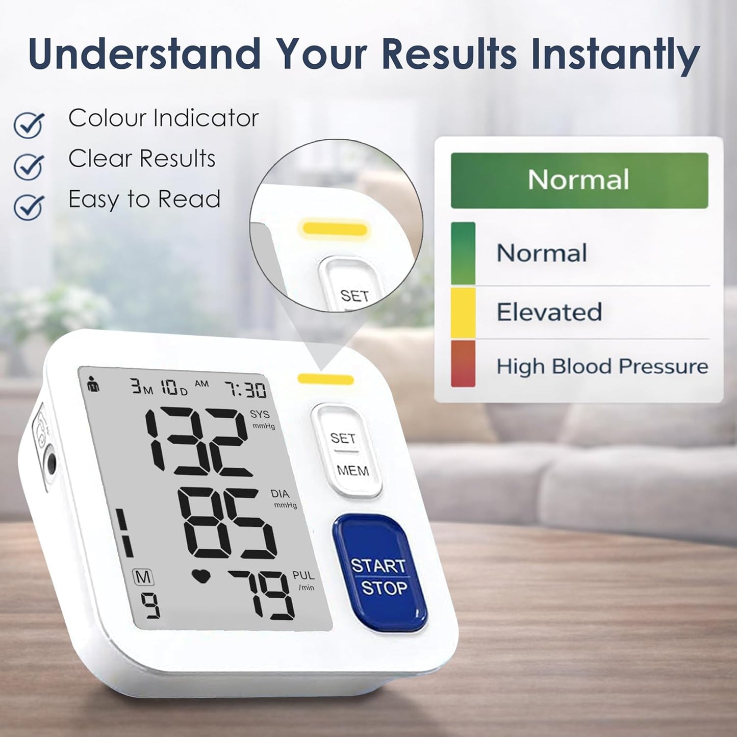 ROTOPATA Automatic Upper Arm Blood Pressure Monitor for 9-17 Inch Arms Size NEW