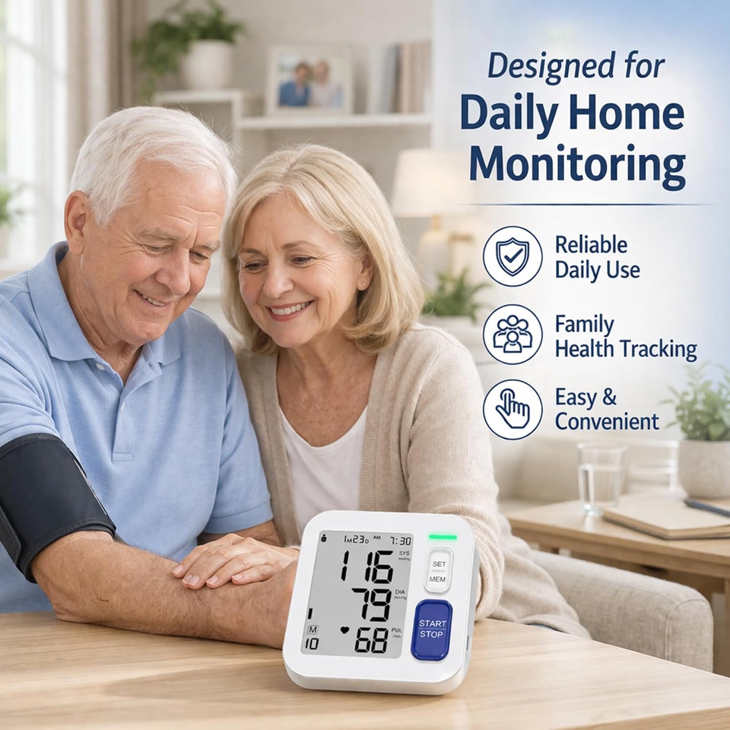 ROTOPATA Automatic Upper Arm Blood Pressure Monitor for 9-17 Inch Arms Size NEW