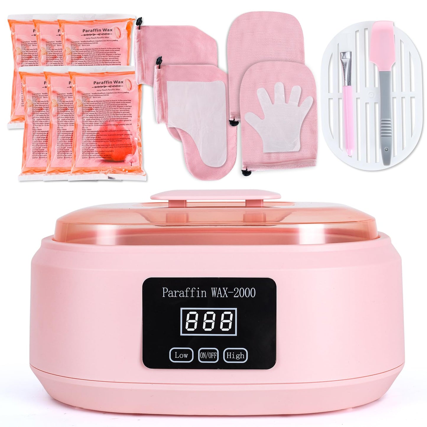 Pink Paraffin Wax Melter Machine for Hands & Feet, 3500ml Hot Warmer Size NEW