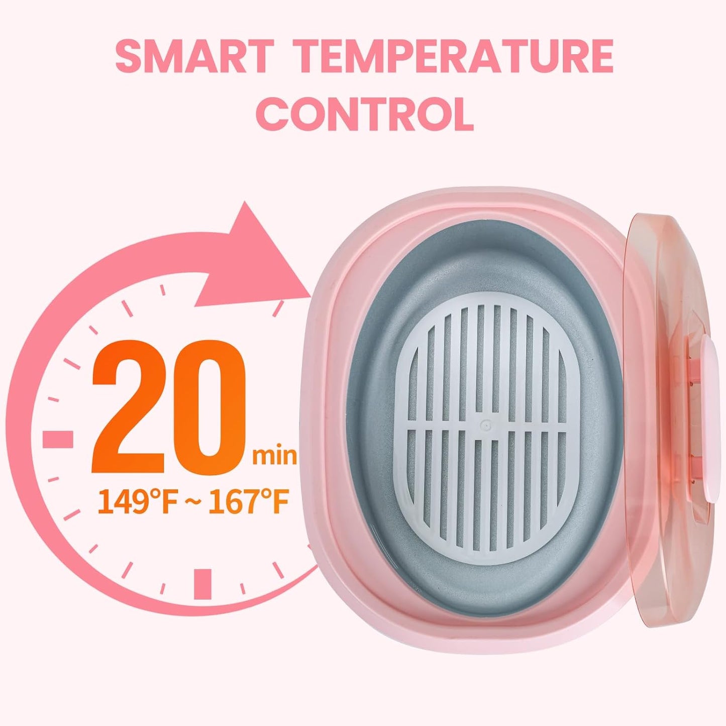 Pink Paraffin Wax Melter Machine for Hands & Feet, 3500ml Hot Warmer Size NEW