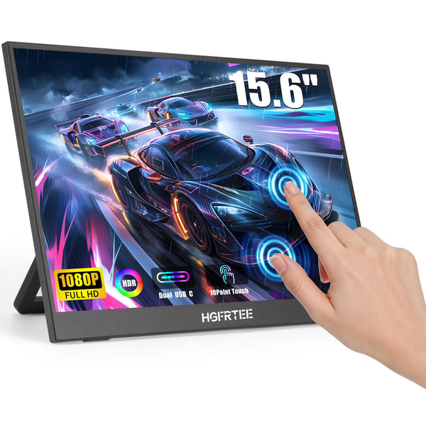 HGFRTEE 15.6 Monitors Inch Portable Monitor Touchscreen 1920x1080P IPS HDR NEW