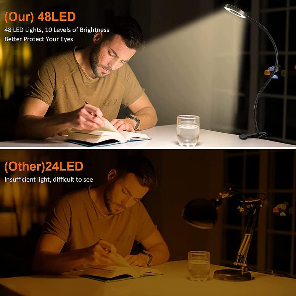 Versatile 48 LED USB Desk Lamp with 3 Color Modes and 10 Brightness Levels DEMO