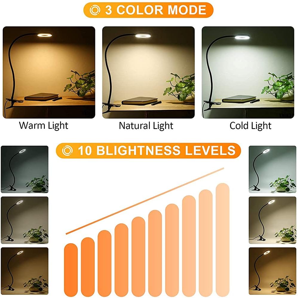 Versatile 48 LED USB Desk Lamp with 3 Color Modes and 10 Brightness Levels DEMO