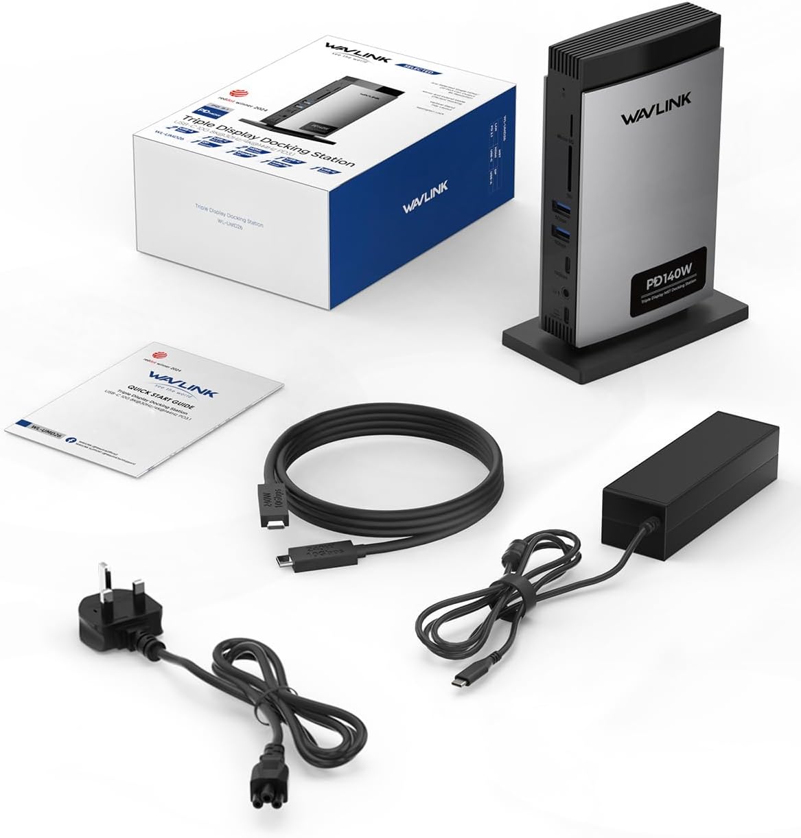 WAVLINK Laptop Docking Station with Triple 4K Monitor Support, Black DEMO