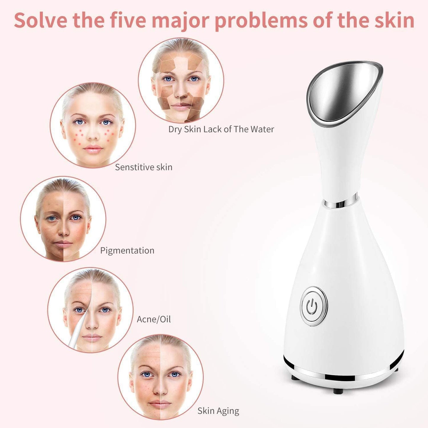 Nano Ionic Face Steamer Pore Cleansing Moisturizing Skin Care Tool 65ml DEMO