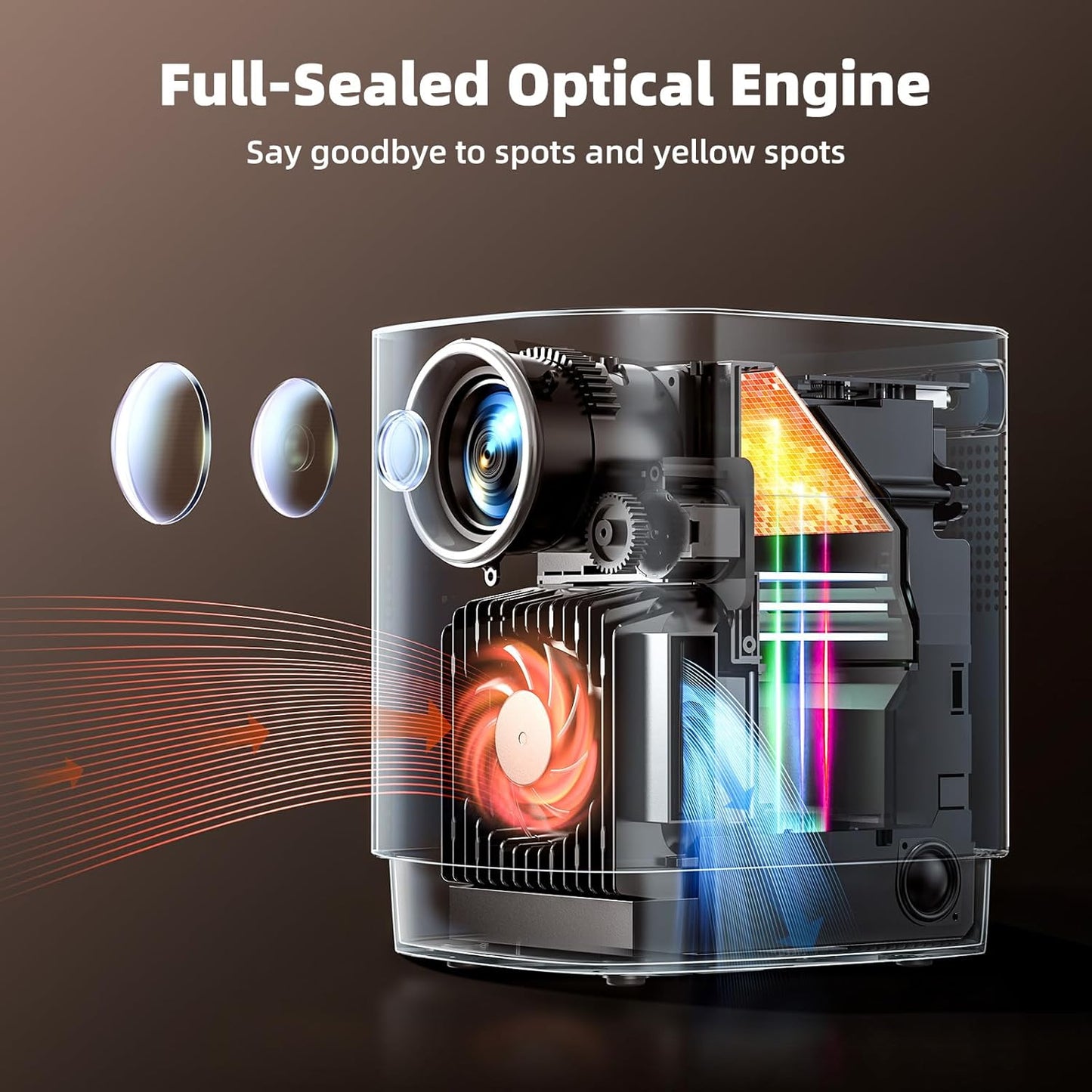 TOPTRO 1080P Projectors Mini Projector with 5G WiFi, Bluetooth, and 8000 Lumens