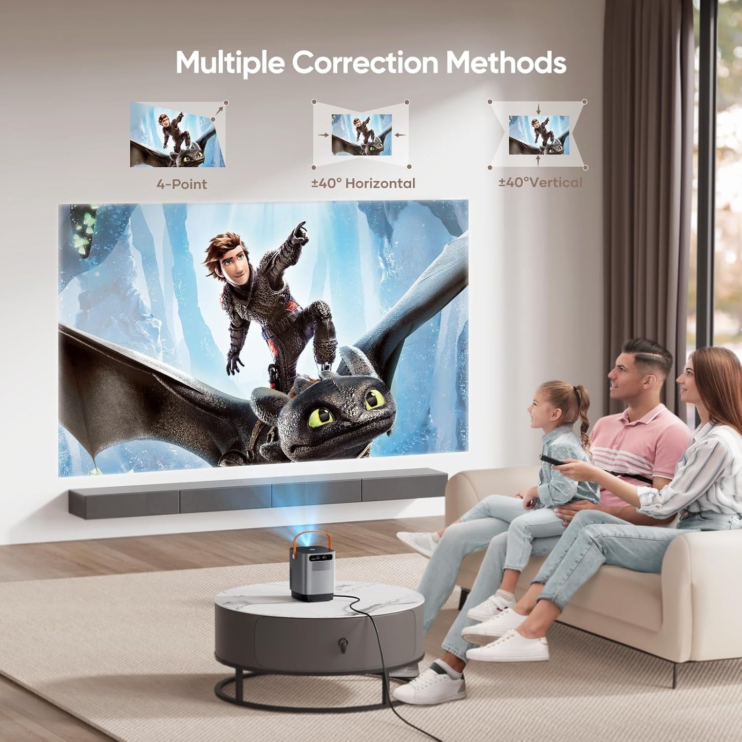 TOPTRO 1080P Projectors Mini Projector with 5G WiFi, Bluetooth, and 8000 Lumens