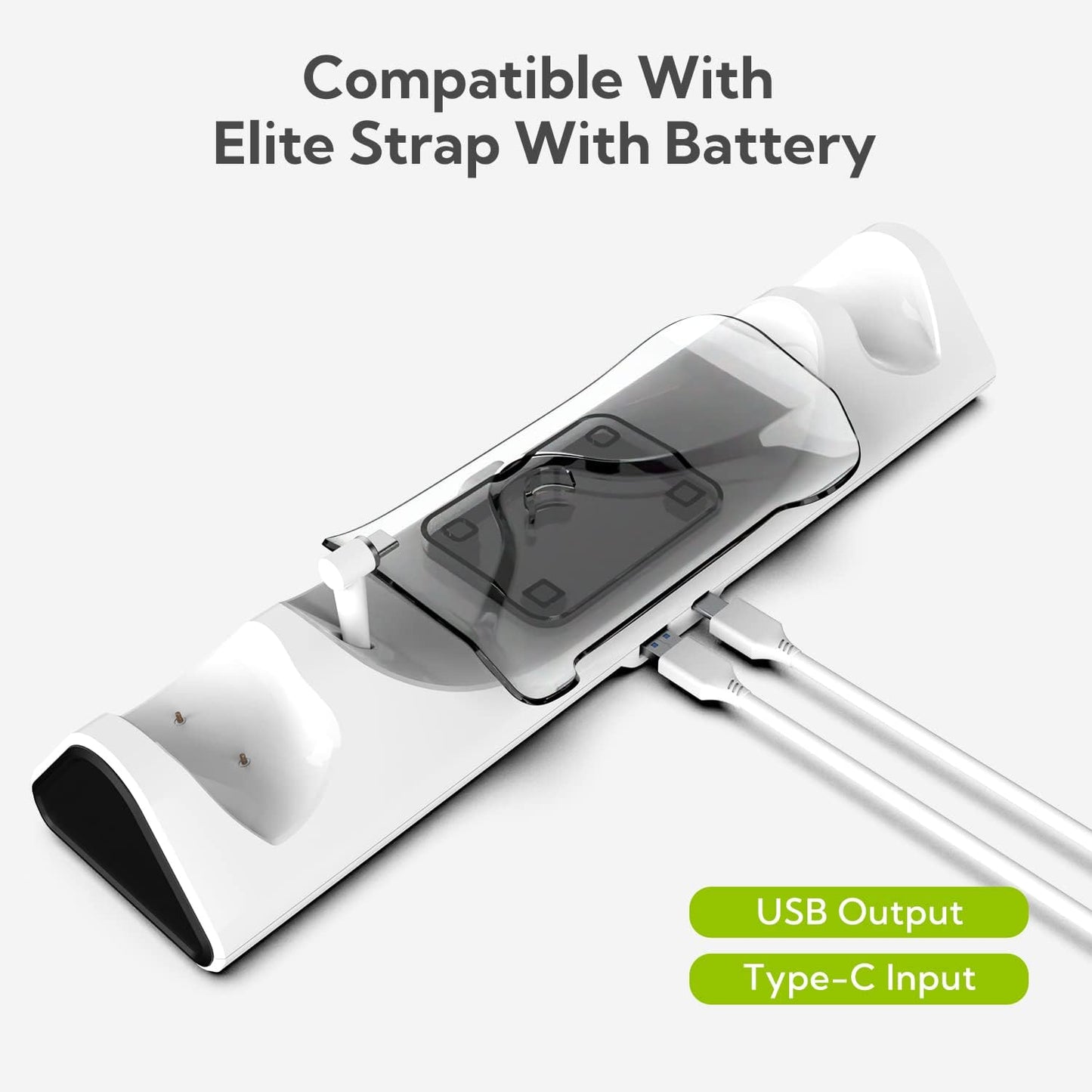 ZYBER White Tech Accessories Charging Dock & Stand for Meta Quest 2 VR NEW
