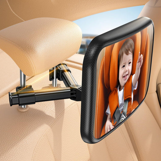 Lamicall Small Shatterproof Acrylic Baby Backseat Mirror for Car Safety DEMO