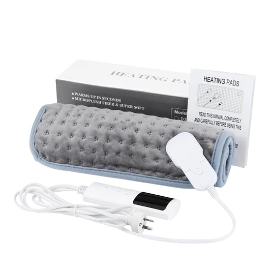 Electric Heating Pad Soothing Pain Relief Comforting Warmth Grey 29x58cm NEW