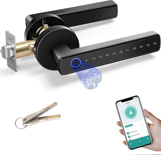 TEKXDD 5-in-1 Combination Padlocks Fingerprint Padlock Biometric Smart DEMO