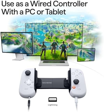 BACKBONE Mobile Gaming Controller for iPhone - Lightning White NEW