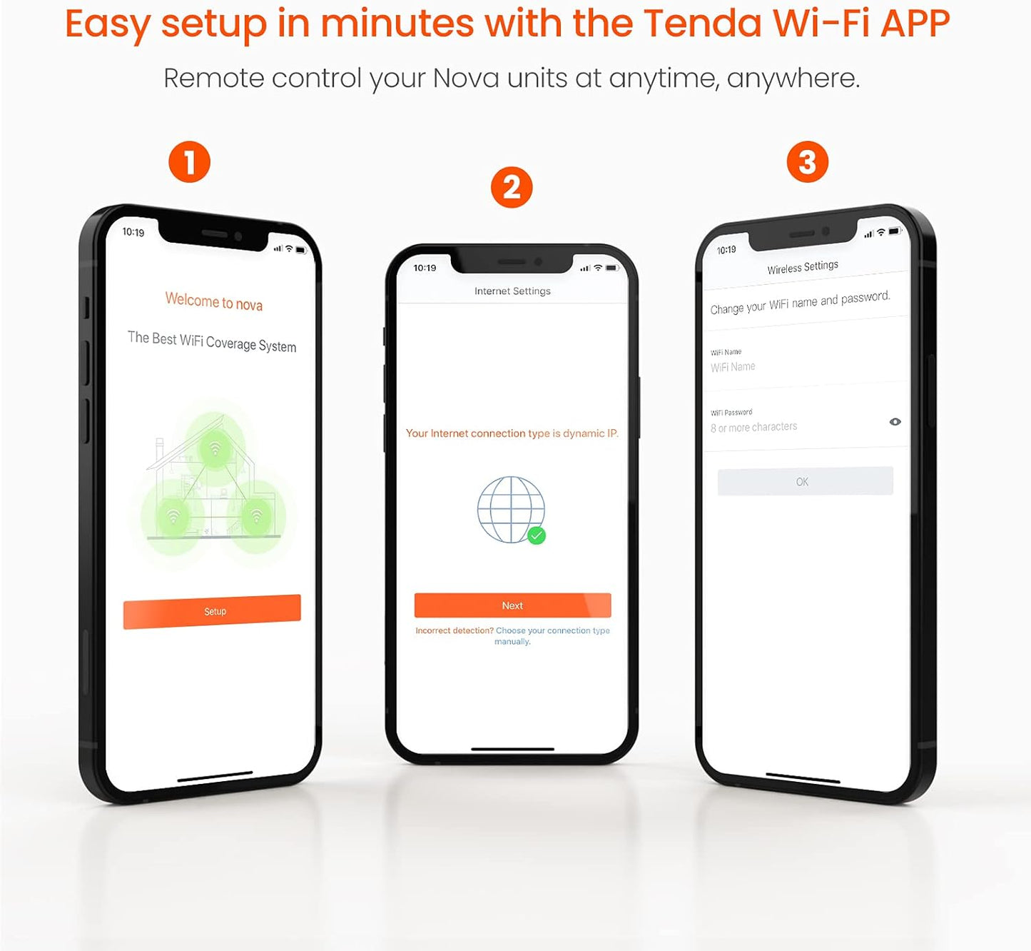 Tenda Nova Routers AC1200 Dual-Band Gigabit Mesh WiFi Router System for DEMO
