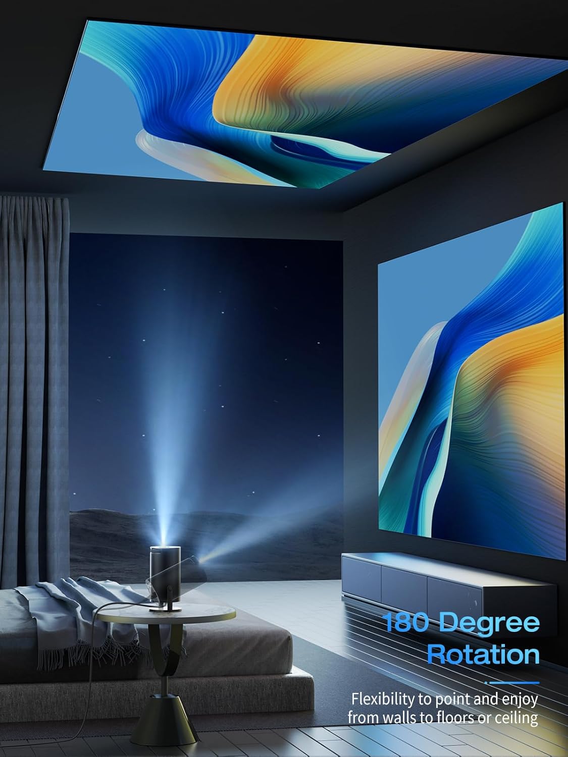 ClokoWe 4K Projectors Mini Projector with WiFi & Bluetooth for Portable Home