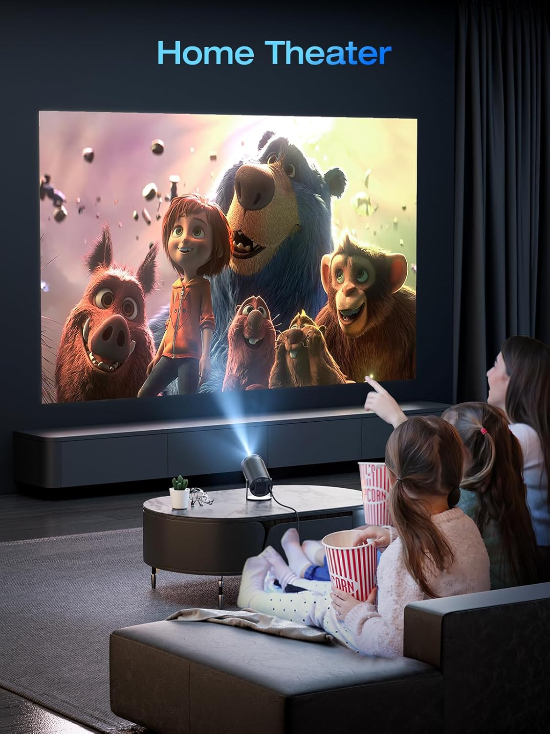 ClokoWe 4K Projectors Mini Projector with WiFi & Bluetooth for Portable Home