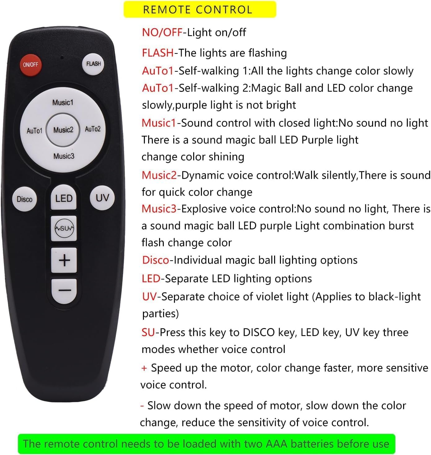 Disco Ball Light Sound Activated 6 Color Changing Stage Lighting Lamp DEMO