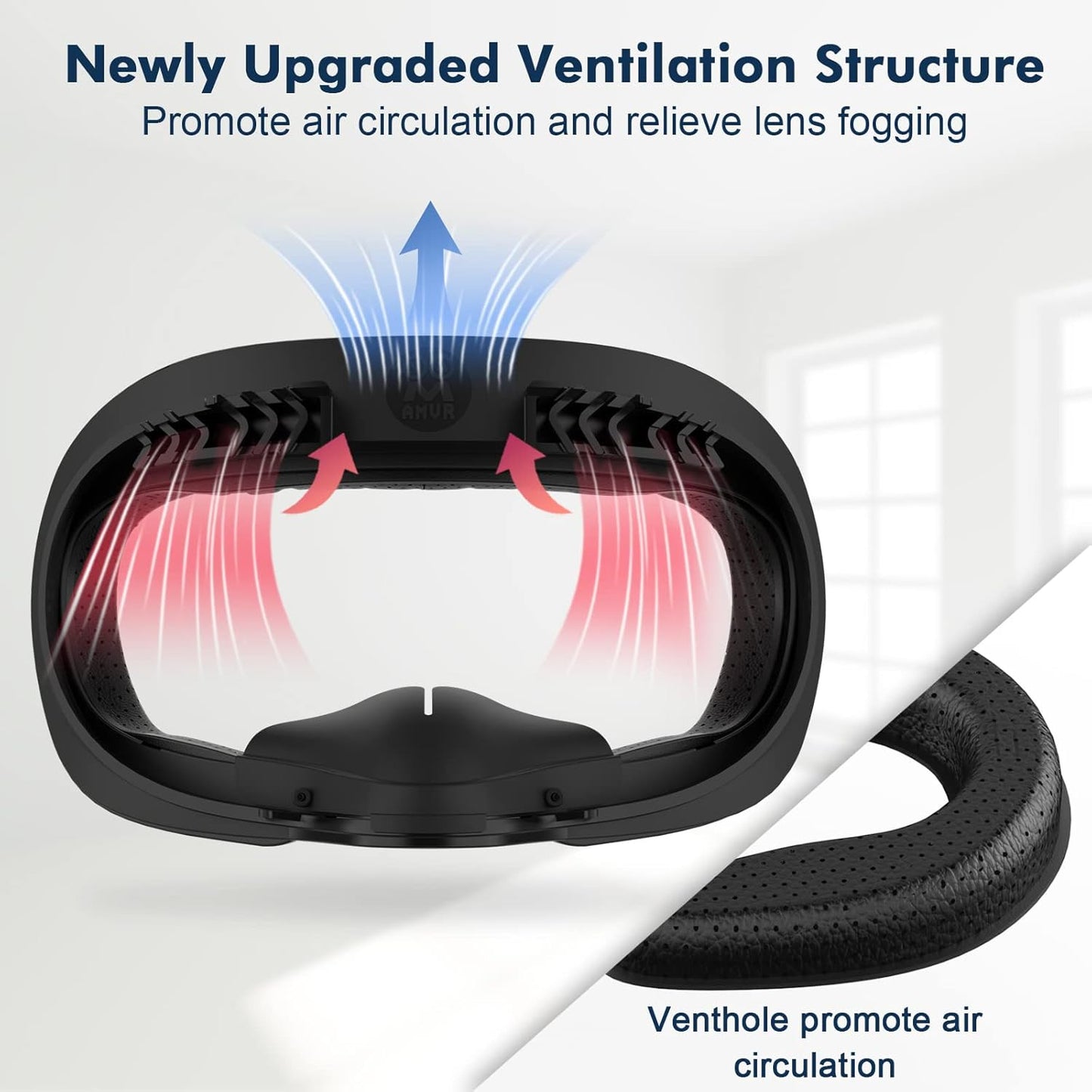 AMVR Foam Tech Accessories Face Pad Cushion for Oculus Quest 2 in Black NEW