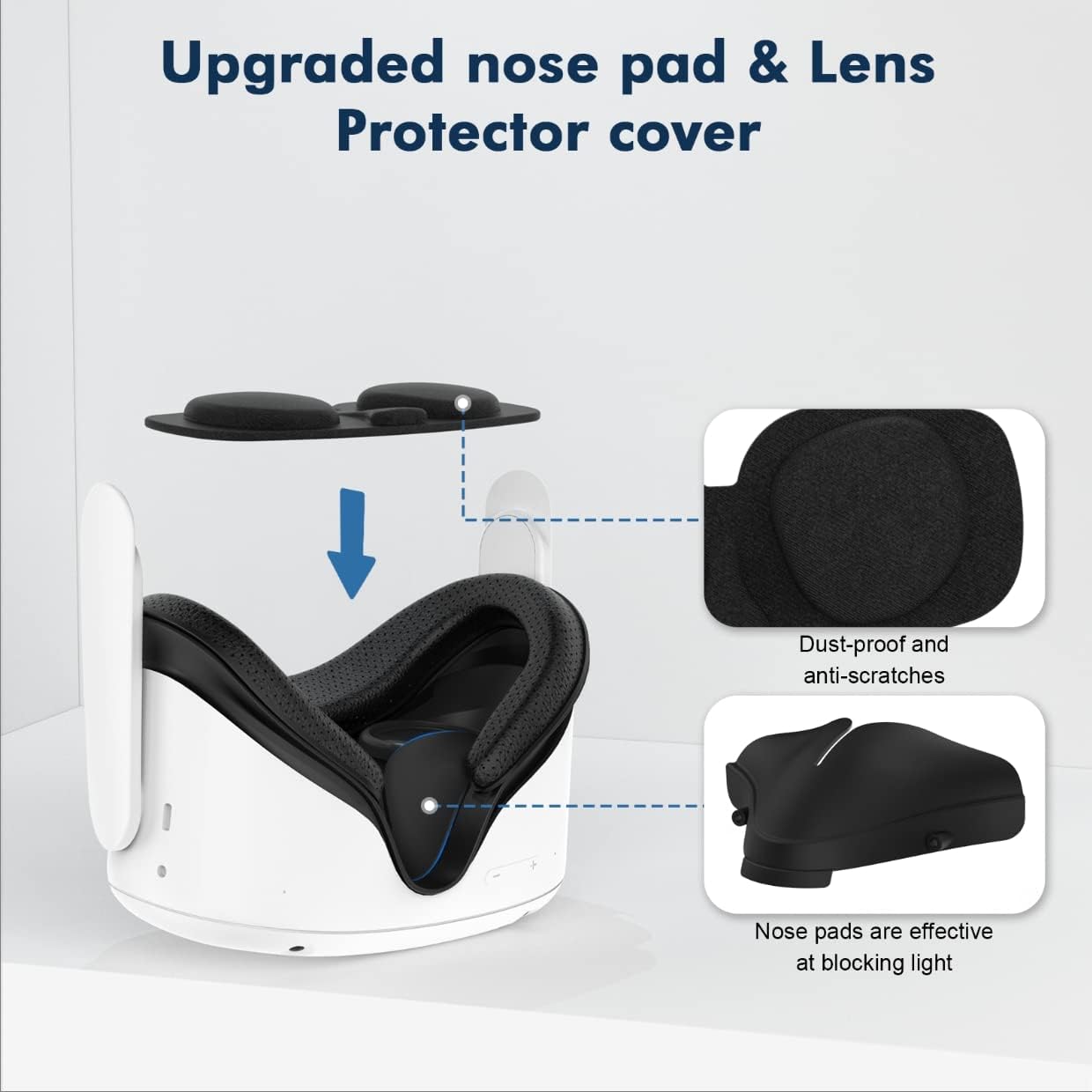 AMVR Foam Tech Accessories Face Pad Cushion for Oculus Quest 2 in Black NEW