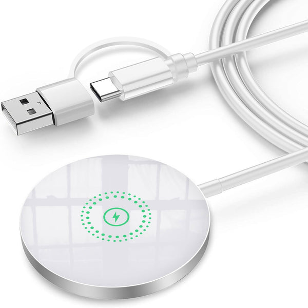 15W Wireless Charging Pad for iPhone - Fast Induction Charger in White DEMO