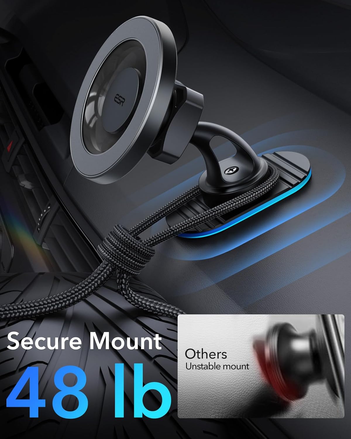 ESR Magnetic Car Phone Holder for Air Vent - Secure Automobile Accessories DEMO